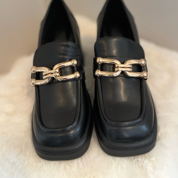 NWOT Just Fab Daria Chunky Heeled Loafer 8 - Picture 2 of 7